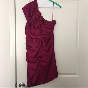 One Should Satin dress with Rouching